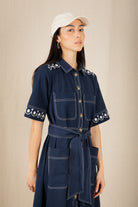 Bonte Andie Dress - Navy