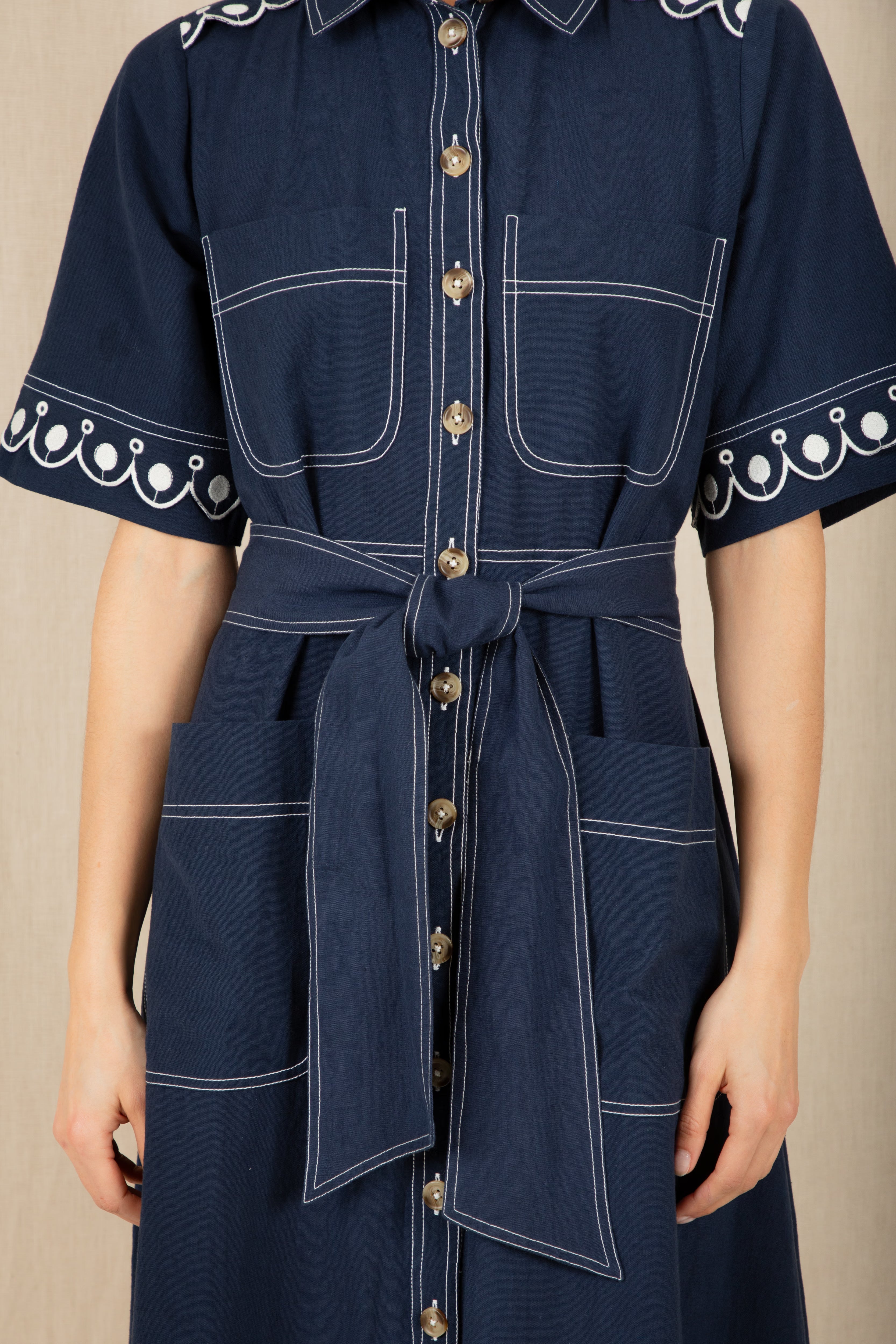 Bonte Andie Dress - Navy