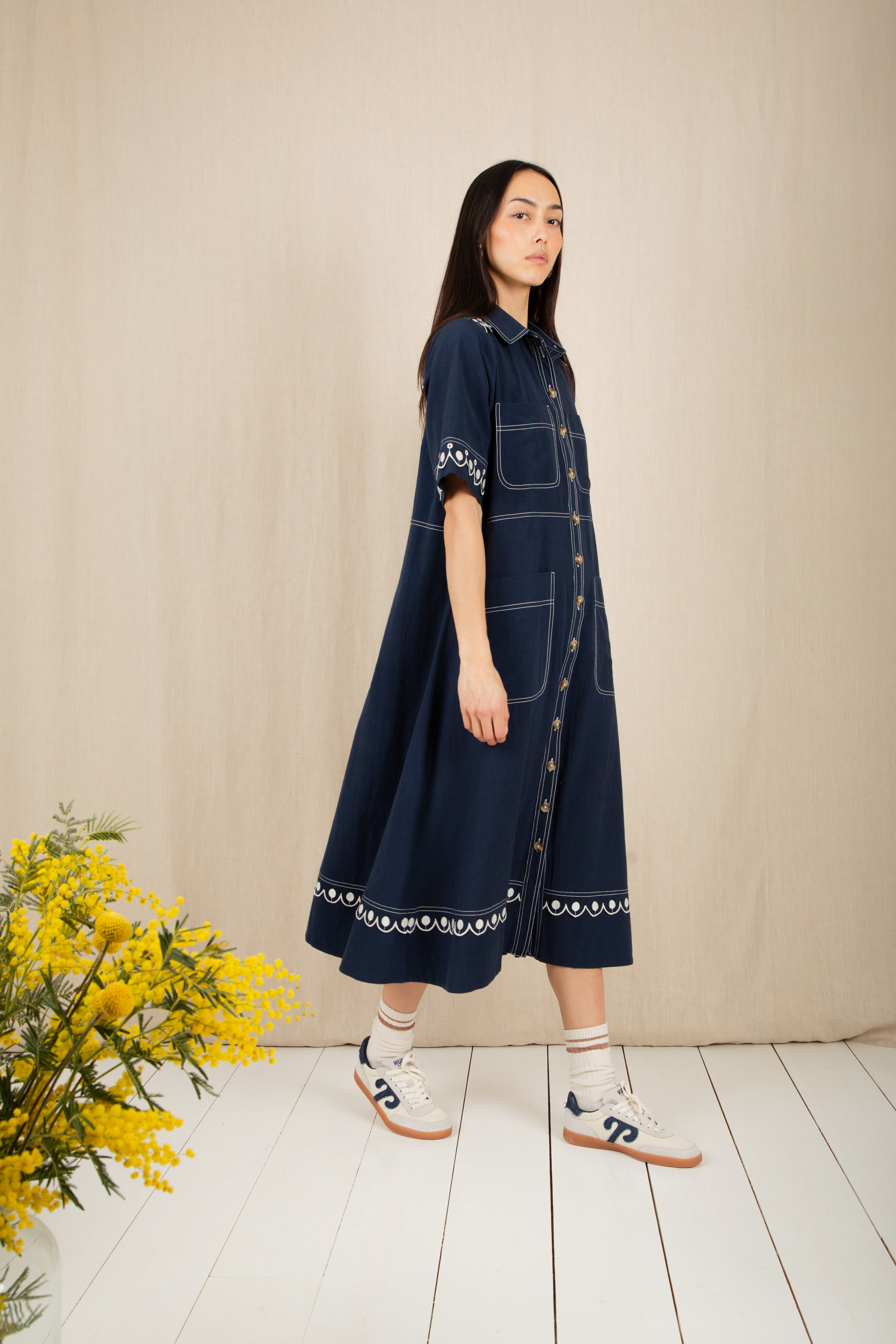 Bonte Andie Dress - Navy