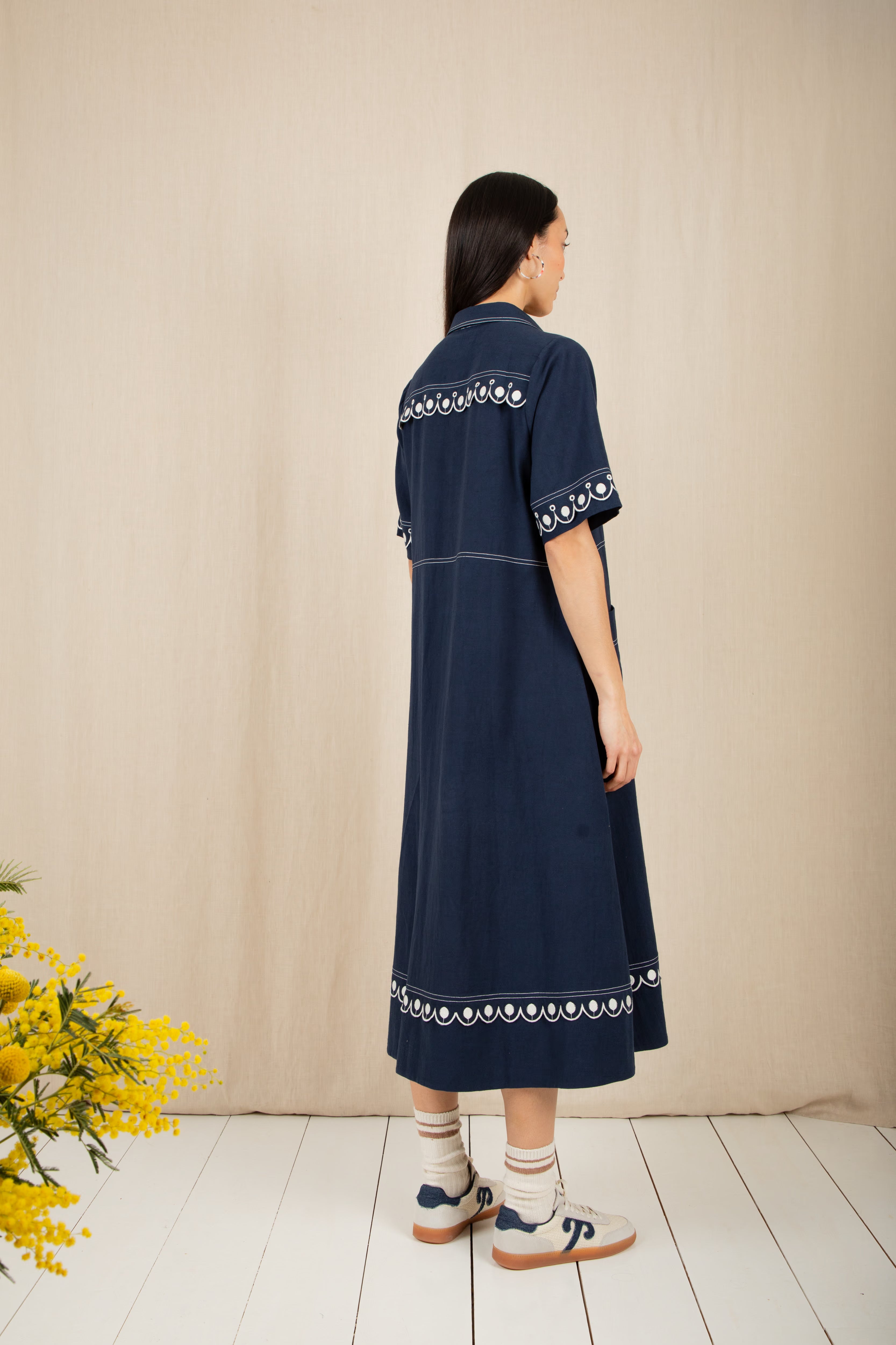 Bonte Andie Dress - Navy