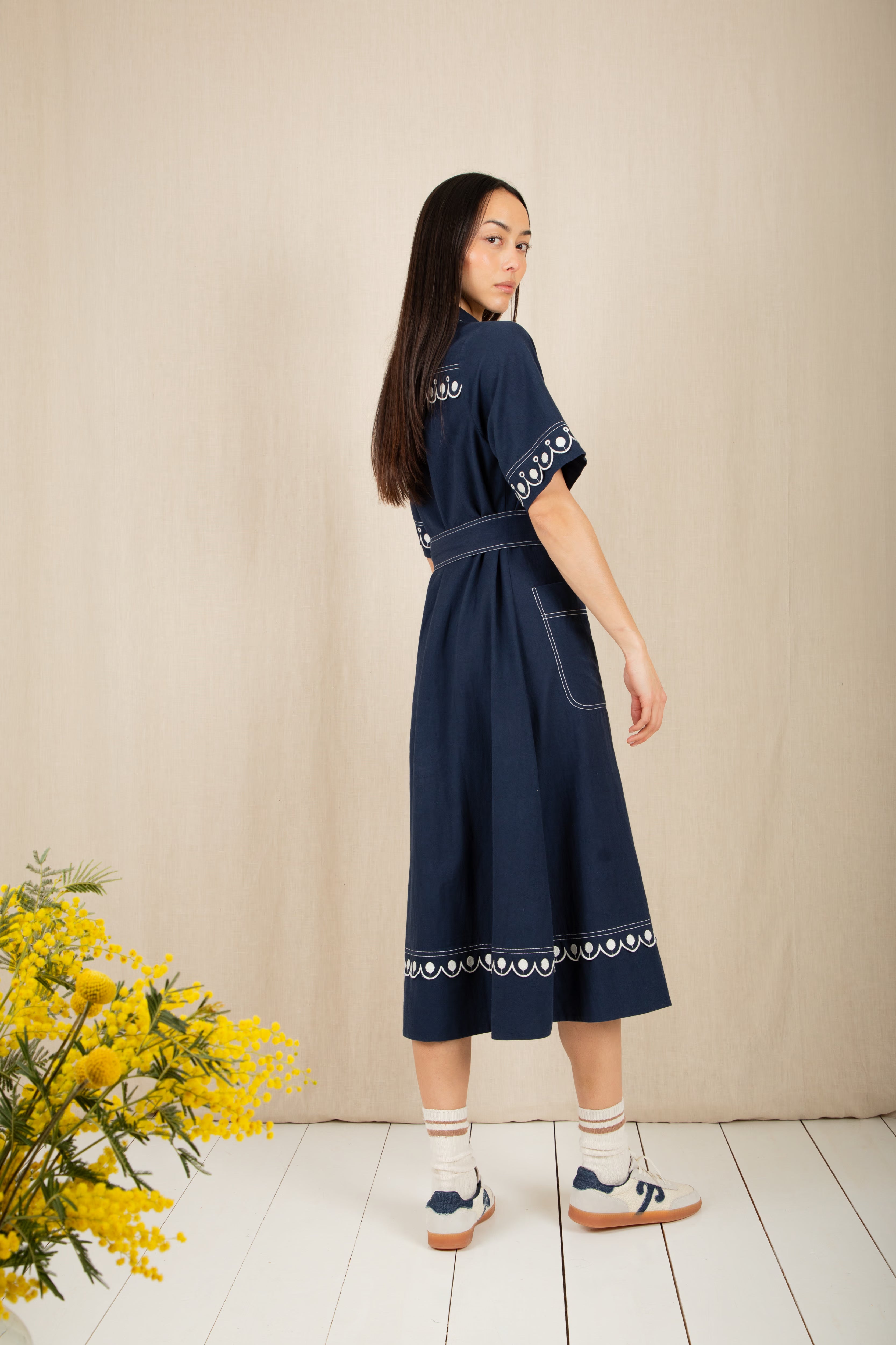 Bonte Andie Dress - Navy