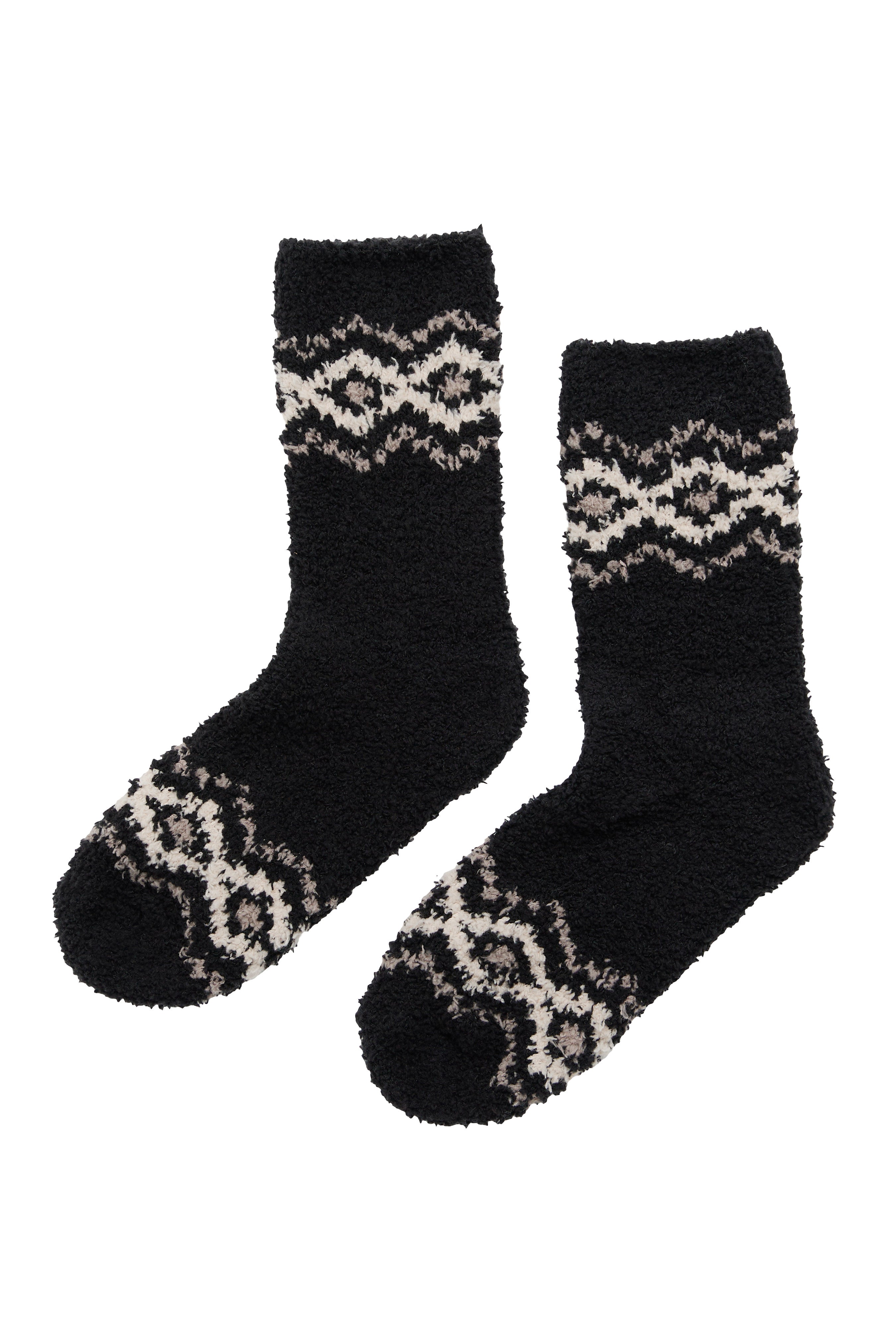 Seasalt Fluffies Socks Short - Poet's Onyx