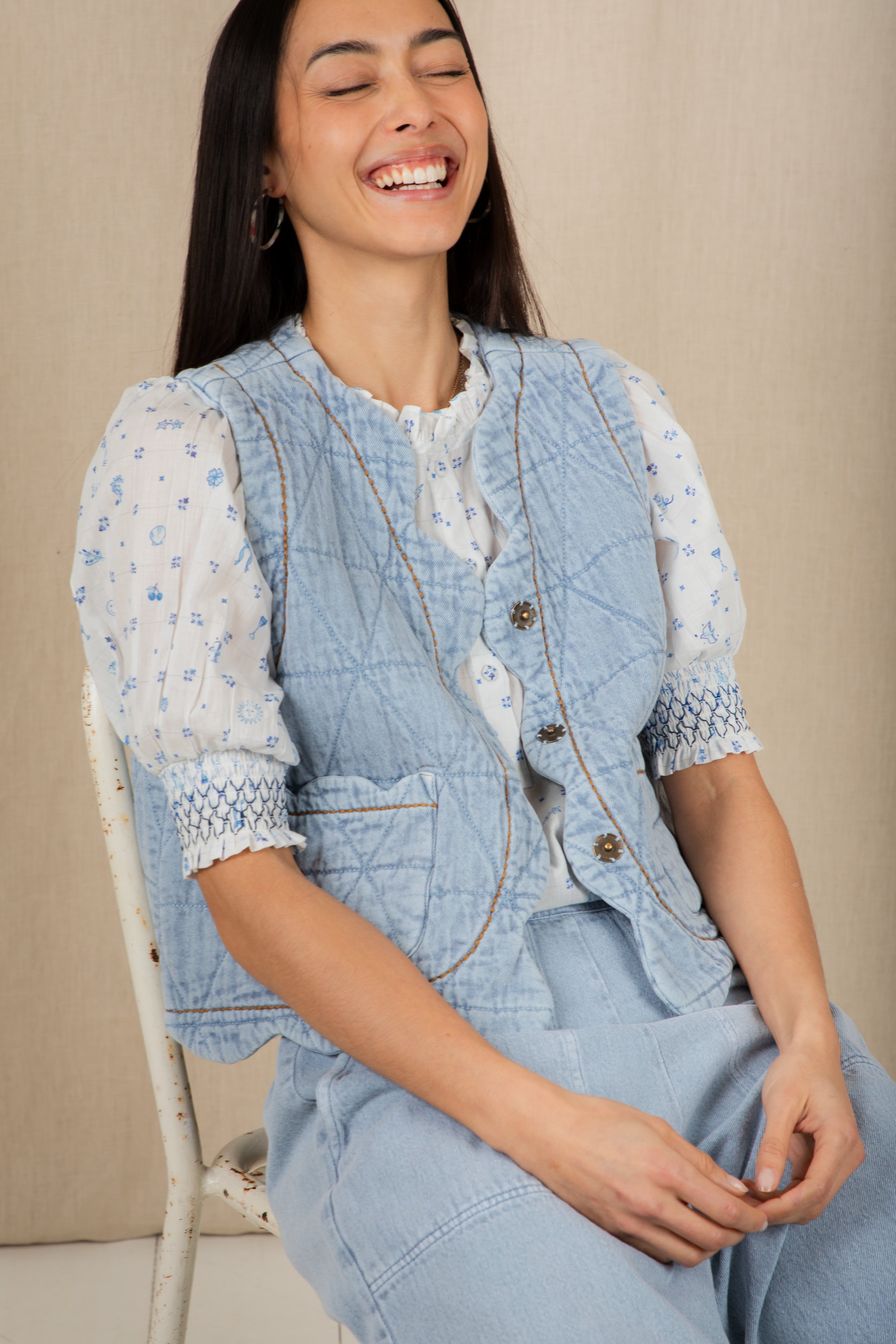 Bonte Loane Shirt - Delft