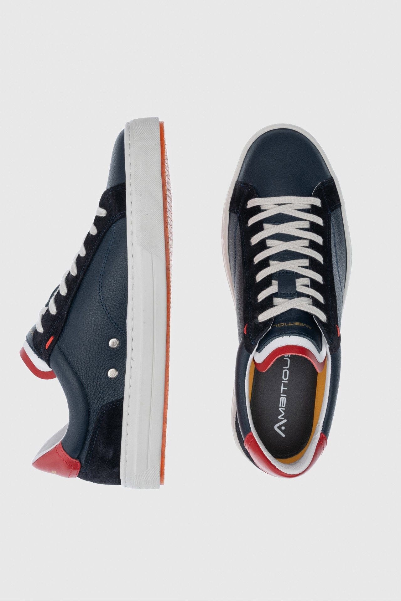 Ambitious Anopolis Lace Up Trainers - Navy/Red