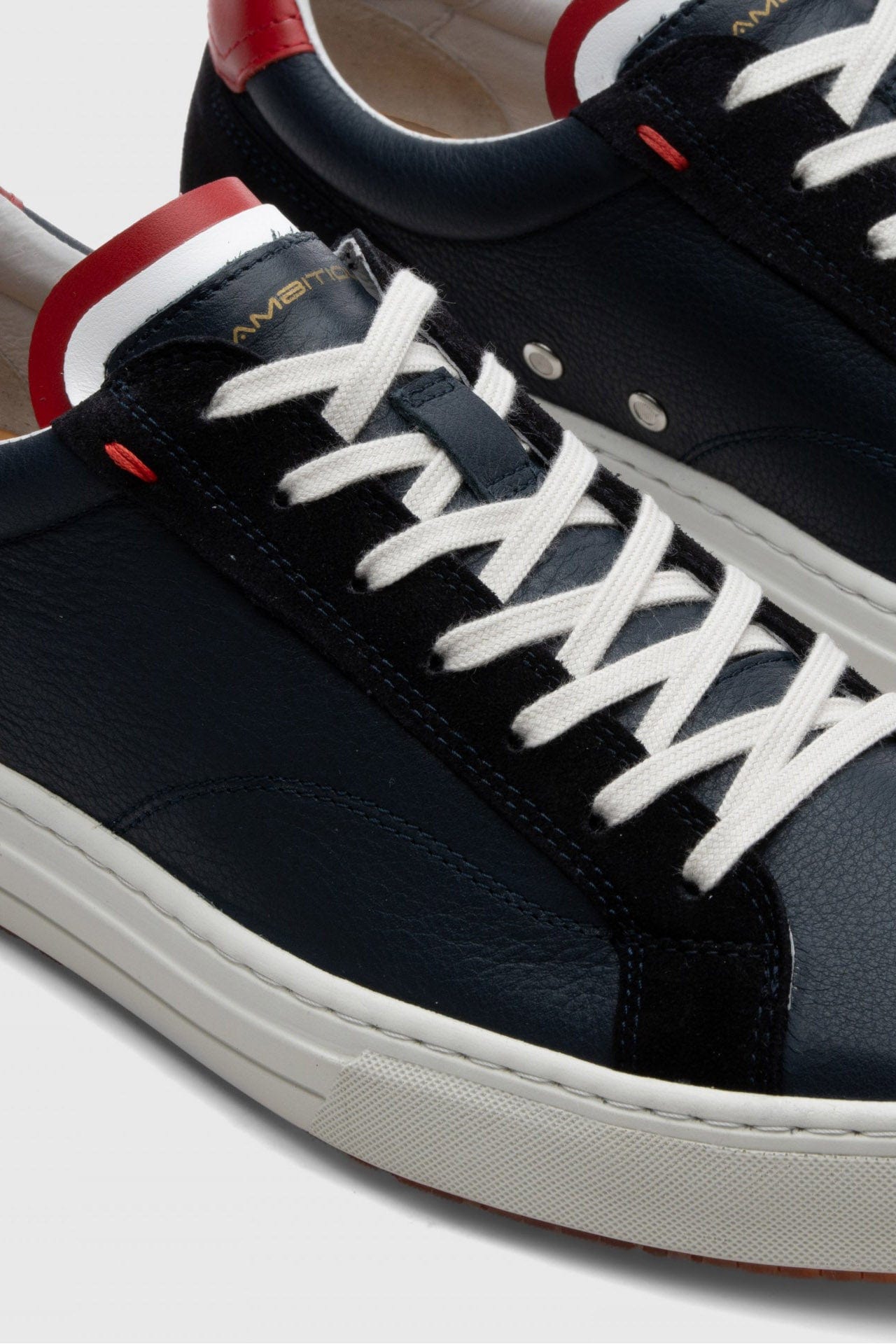 Ambitious Anopolis Lace Up Trainers - Navy/Red