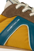 Ambitious Rhome Retro Trainers - Taupe/Yellow