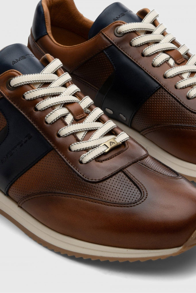 Ambitious Slow Classic Leather Trainers - Cognac