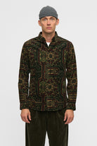 Anerkjendt Leif Cord Jacquard Shirt - Forest Night