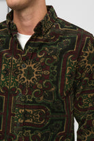 Anerkjendt Leif Cord Jacquard Shirt - Forest Night