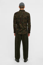 Anerkjendt Leif Cord Jacquard Shirt - Forest Night