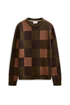 Anerkjendt Sune Check Lambswool Jumper - Forest Night
