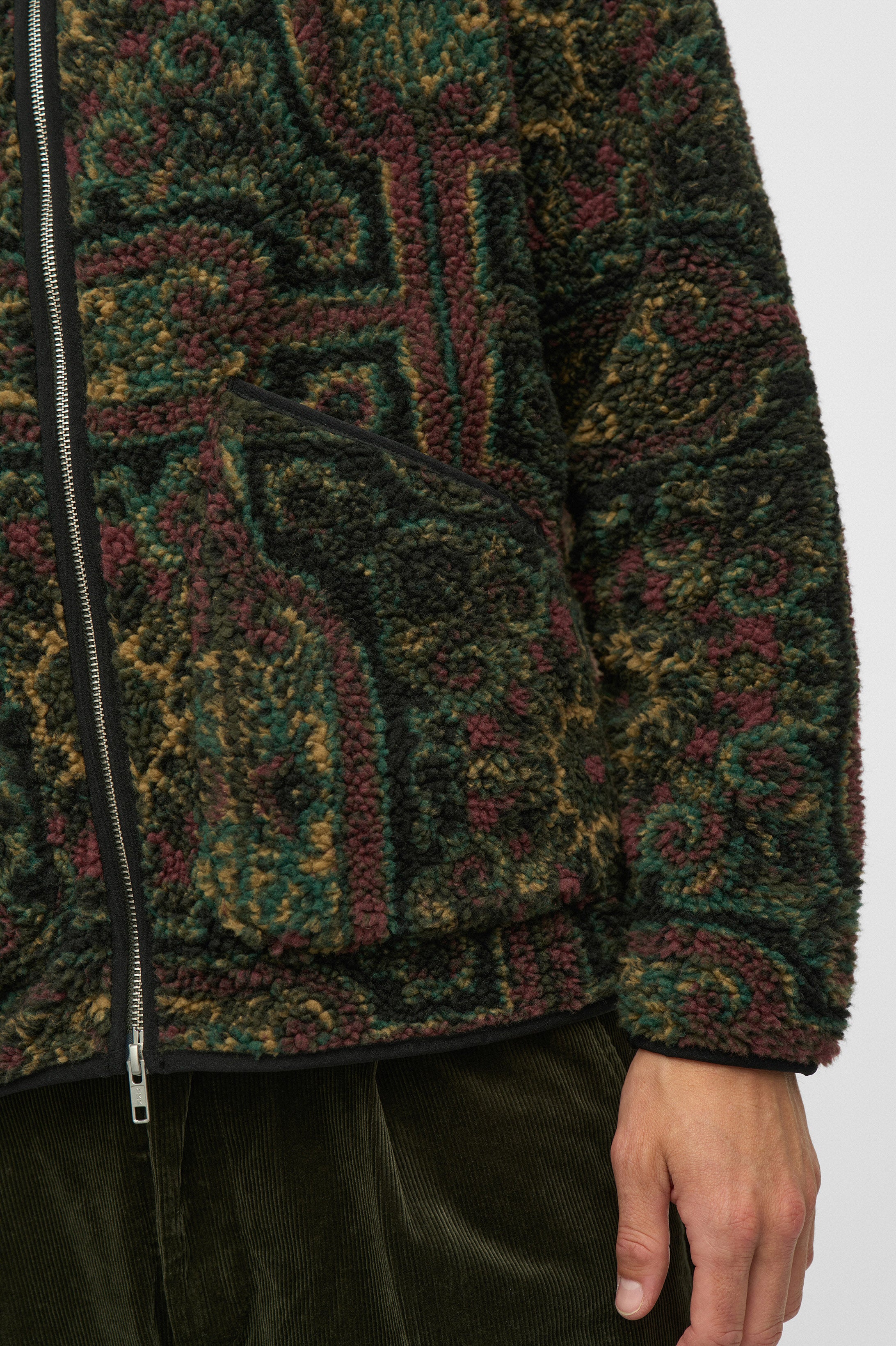 Anerkjendt Toni Jacquard Teddy Fleece - Forest Night