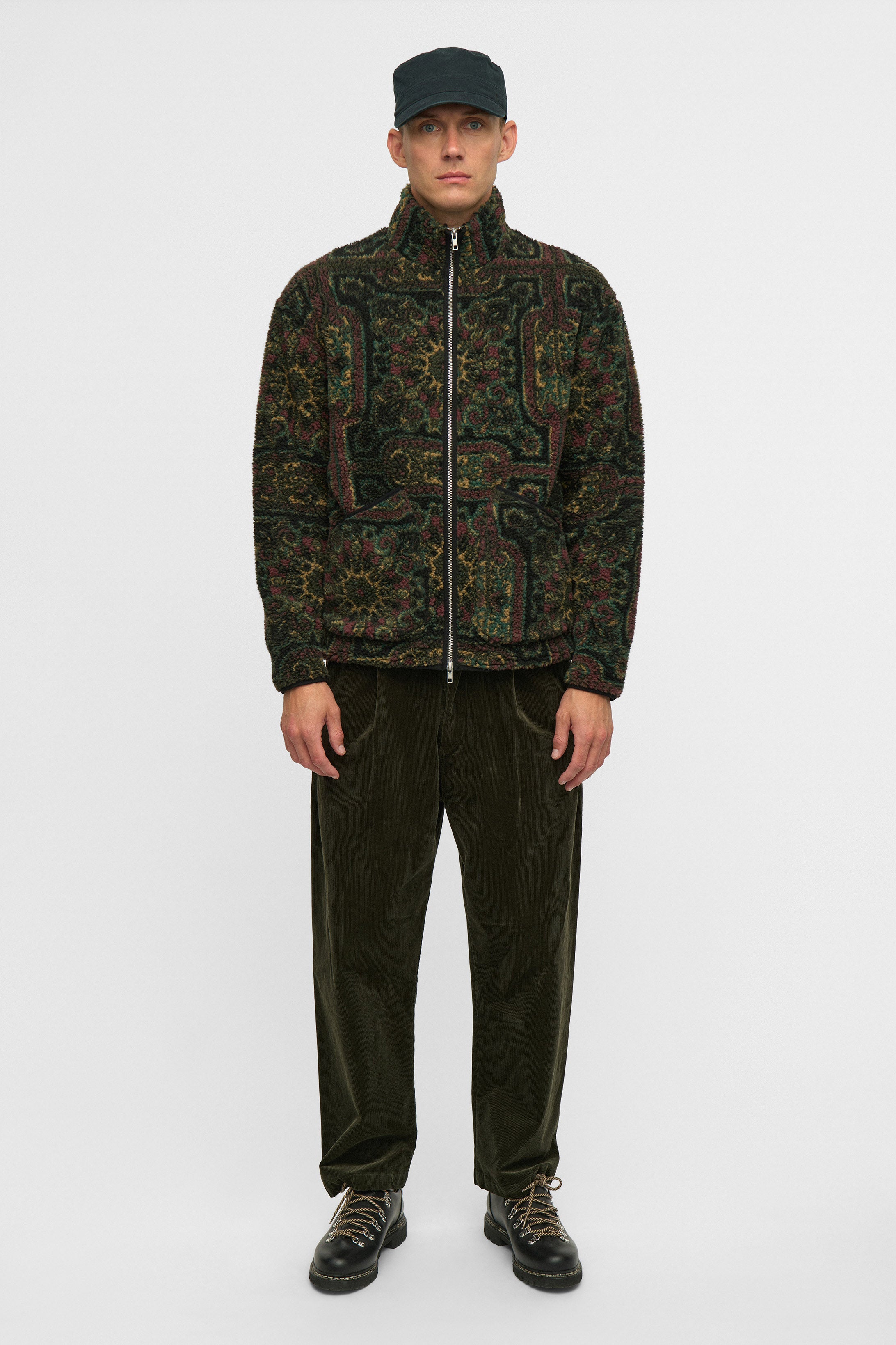 Anerkjendt Toni Jacquard Teddy Fleece - Forest Night