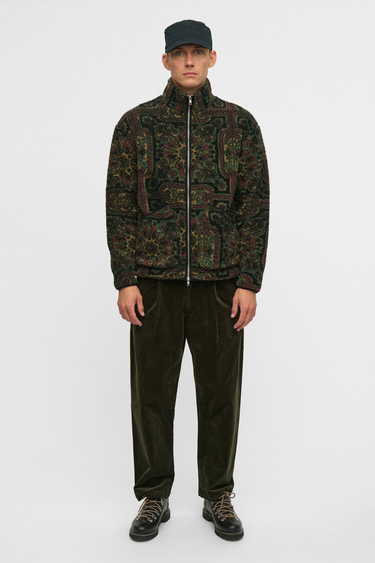 Anerkjendt Toni Jacquard Teddy Fleece - Forest Night