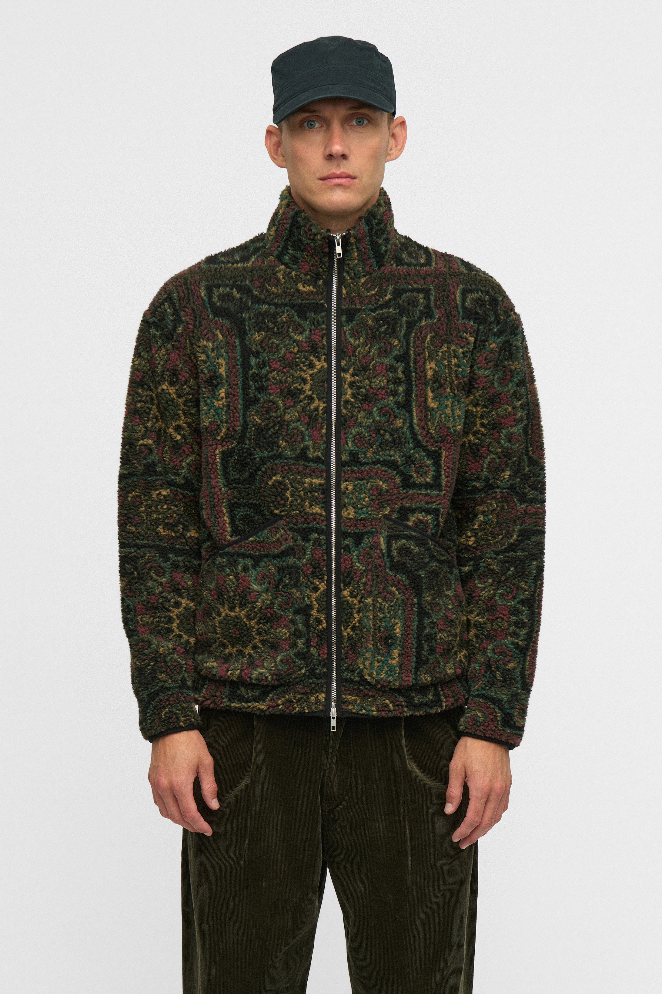Anerkjendt Toni Jacquard Teddy Fleece - Forest Night