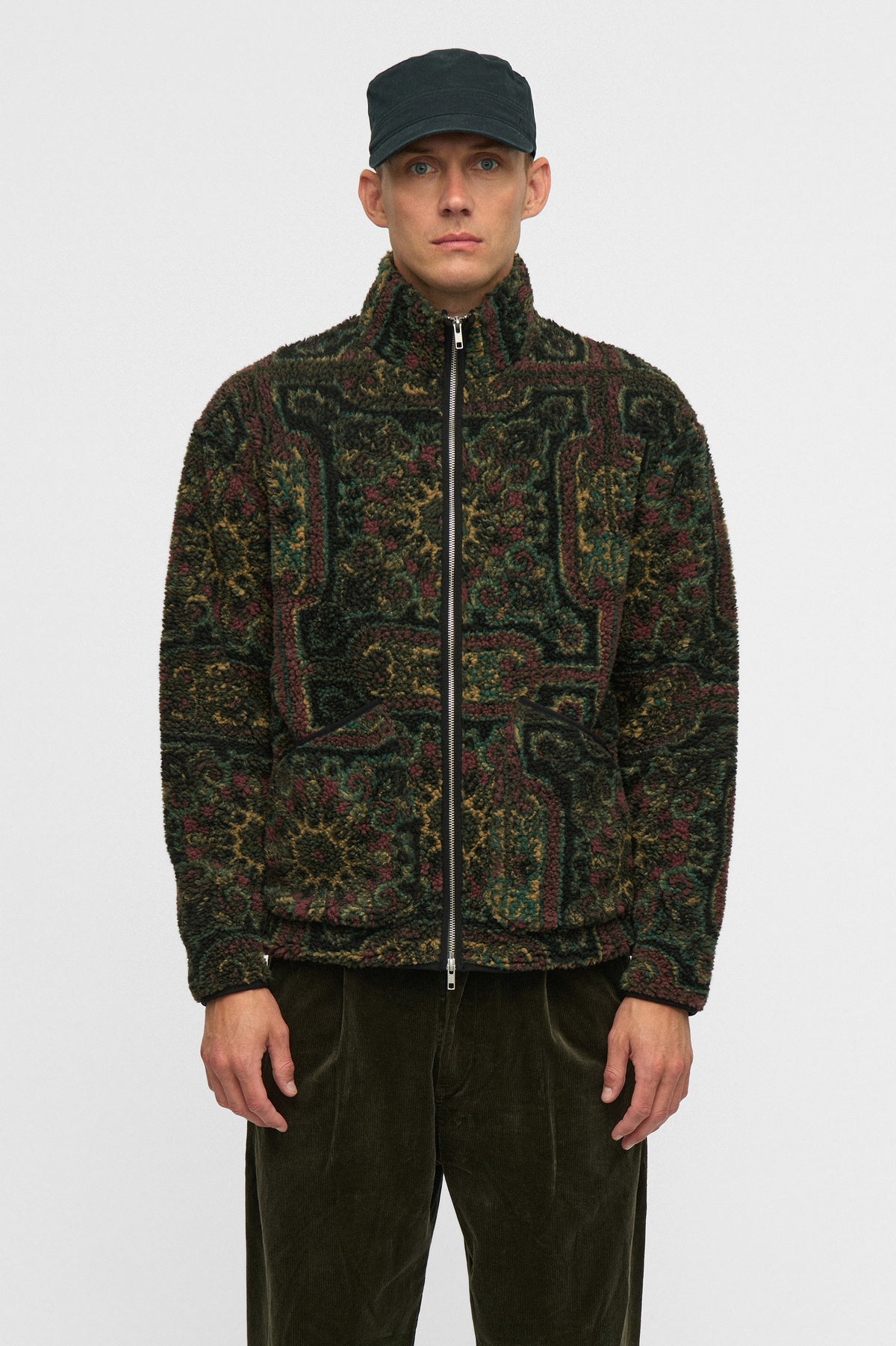 Anerkjendt Toni Jacquard Teddy Fleece - Forest Night
