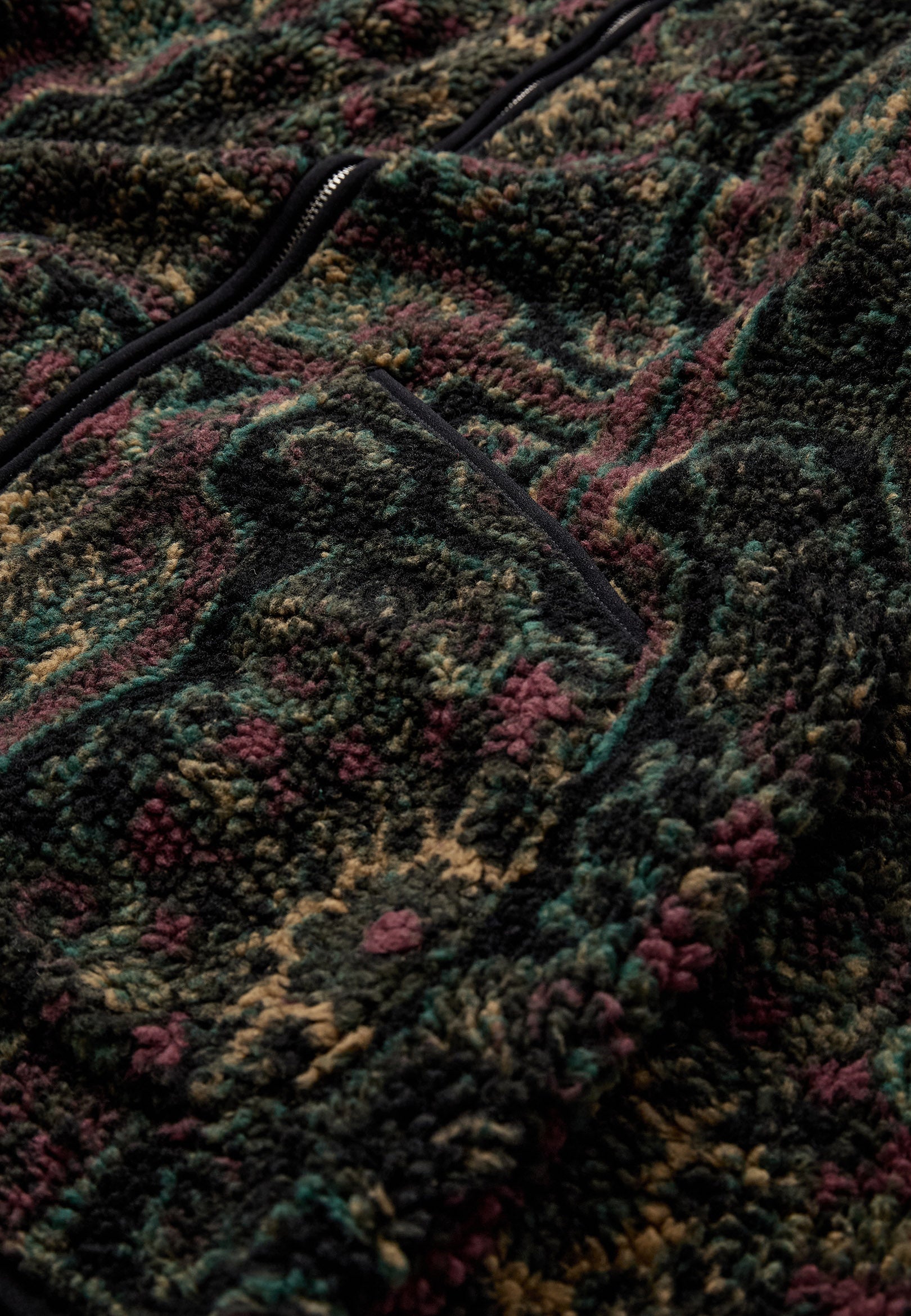 Anerkjendt Toni Jacquard Teddy Fleece - Forest Night