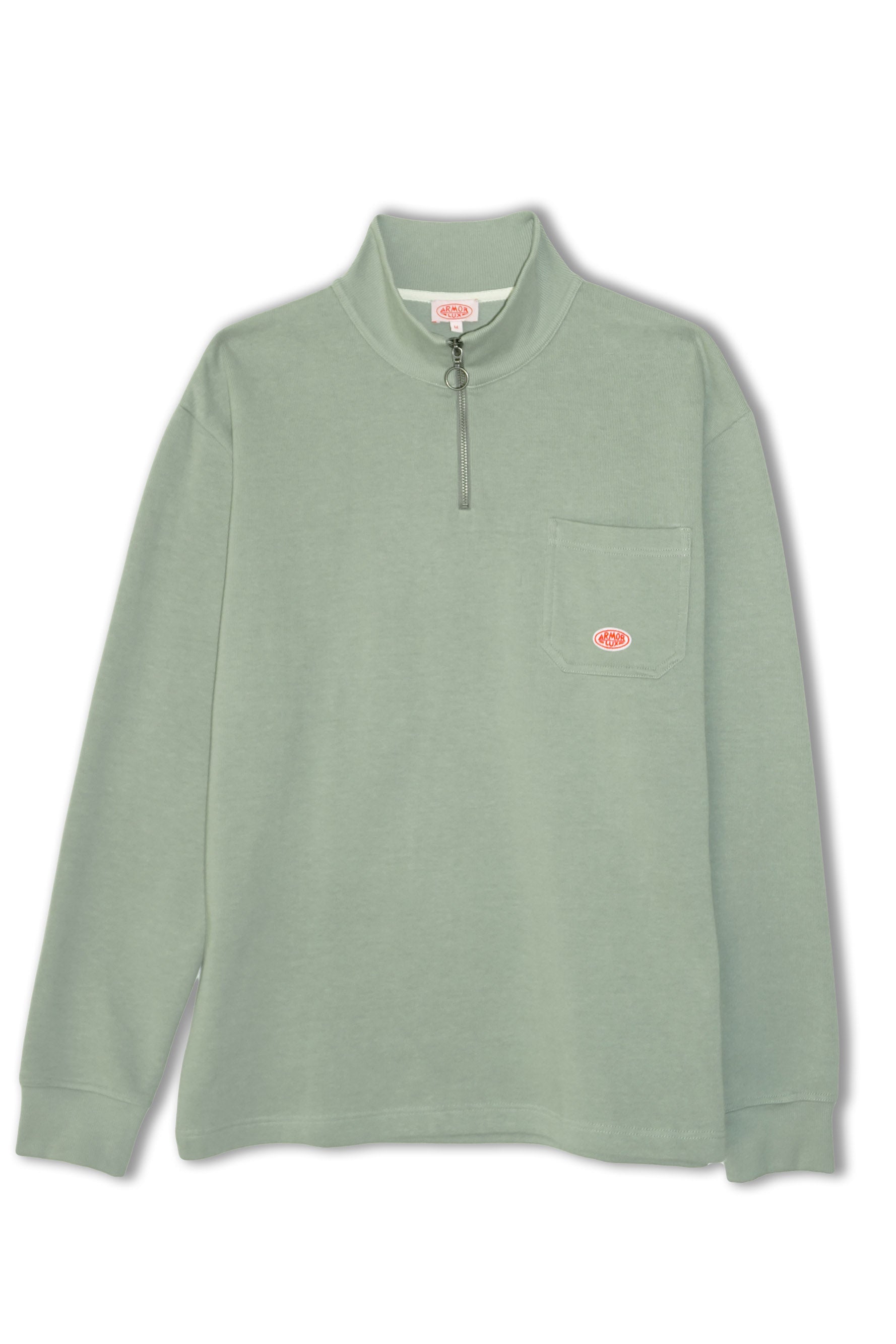 Armor Lux Camionneur Quarter Zip Sweatshirt - Shadow