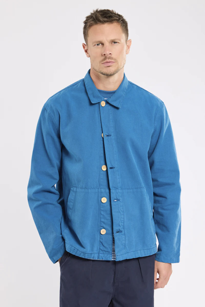 Armor Lux Fisherman Cotton Canvas Jacket - Dark Blue