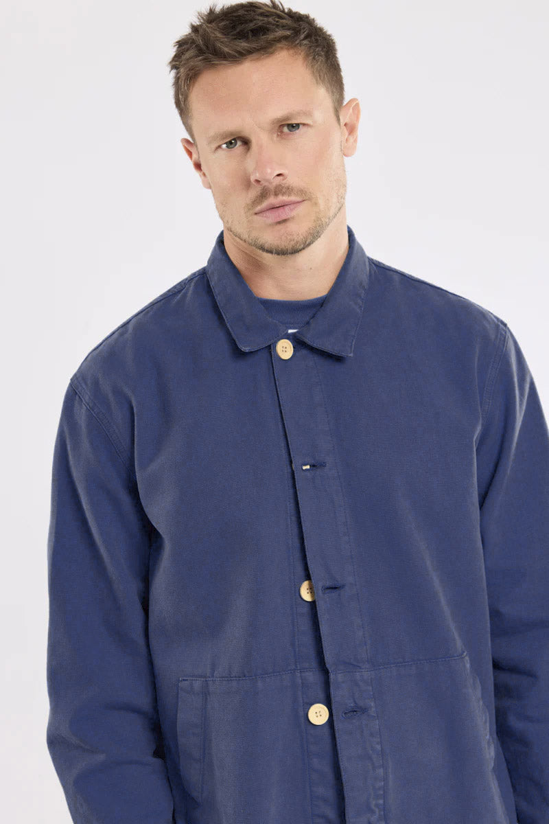 Armor Lux Fisherman Cotton Canvas Jacket - Marine Deep