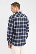 Armor Lux Flannel Check Cotton Shirt - Carreaux Marine Deep/Grey/Mil