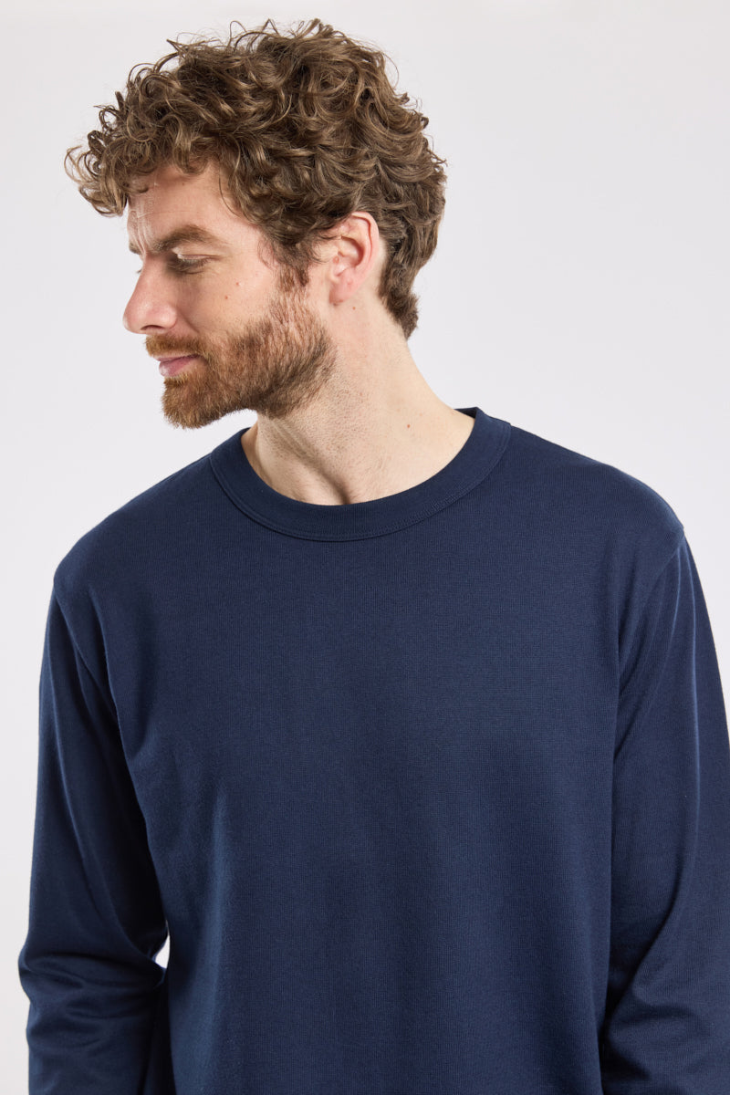 Armor Lux Heritage Plain Long Sleeve Top - Marine Deep