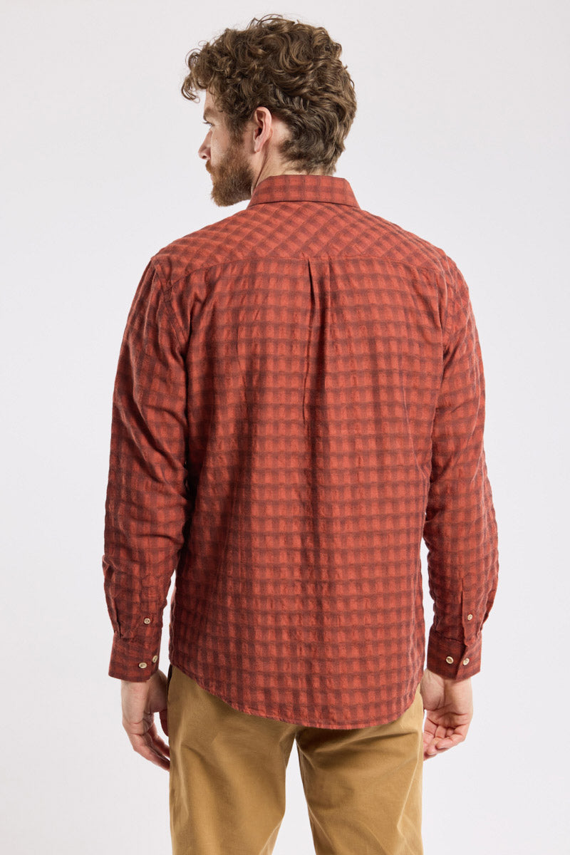 Armor Lux Heritage Self Patterned Shirt - Carreaux Paprika