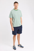 Armor Lux Organic Heritage Stripe T-Shirt - Ivy/Blanc