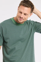 Armor Lux Organic Heritage Stripe T-Shirt - Ivy/Marine Deep