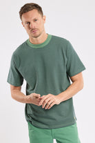Armor Lux Organic Heritage Stripe T-Shirt - Ivy/Marine Deep