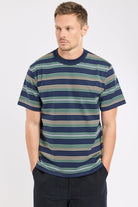 Armor Lux Organic Heritage Stripe T-Shirt - Marine Deep/Ivy/Treehouse