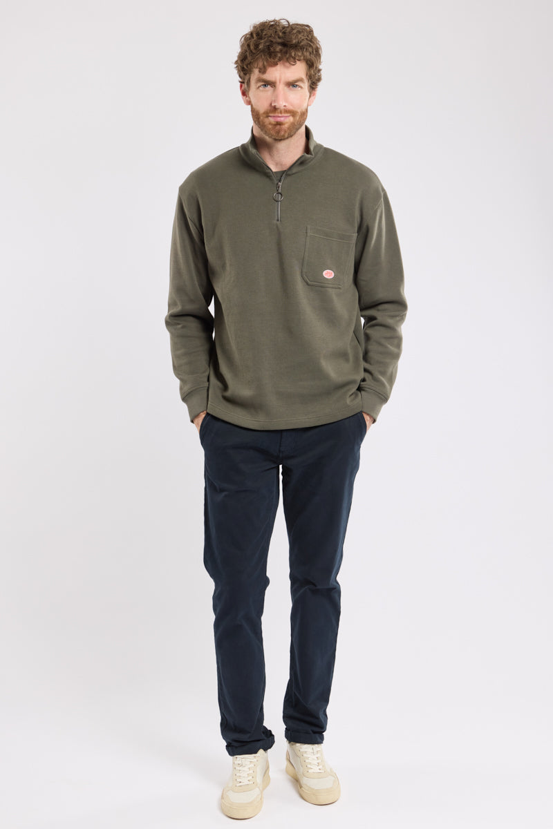 Armor Lux Quarter Zip Sweatshirt - Chimera