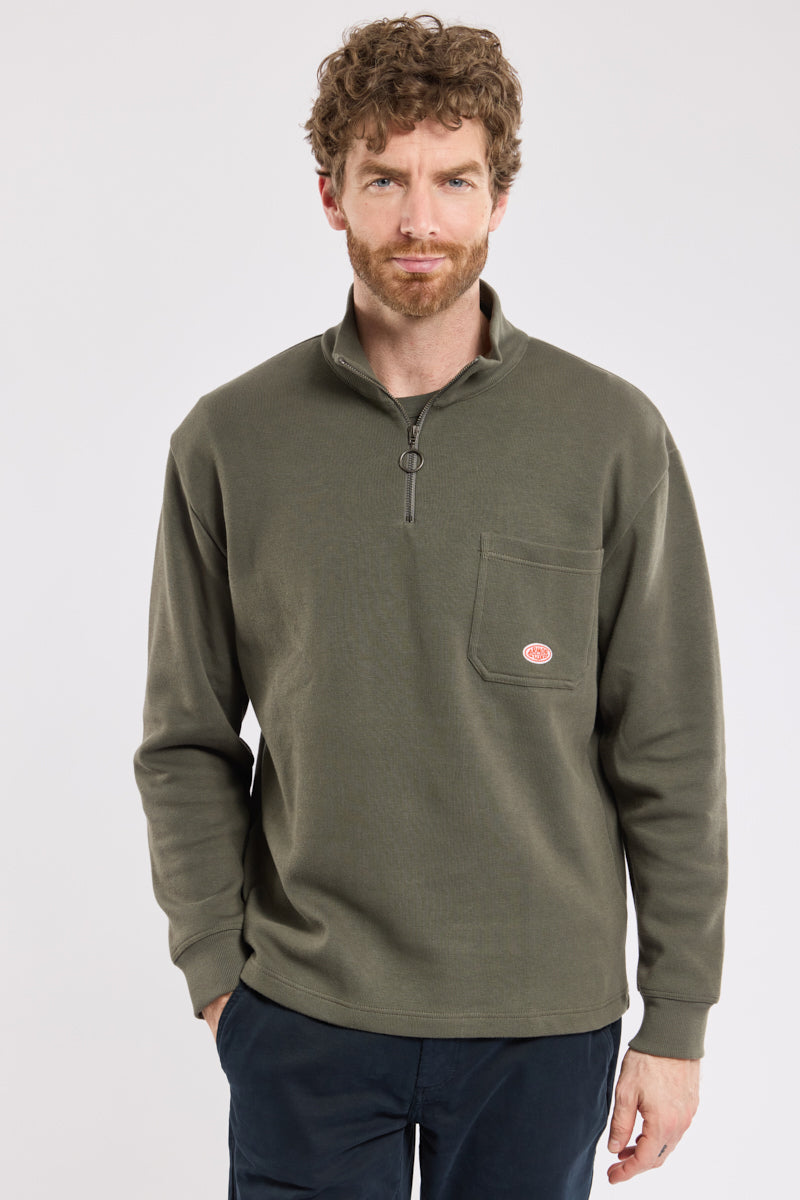 Armor Lux Quarter Zip Sweatshirt - Chimera