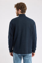 Armor Lux Quarter Zip Sweatshirt - Marine Deep