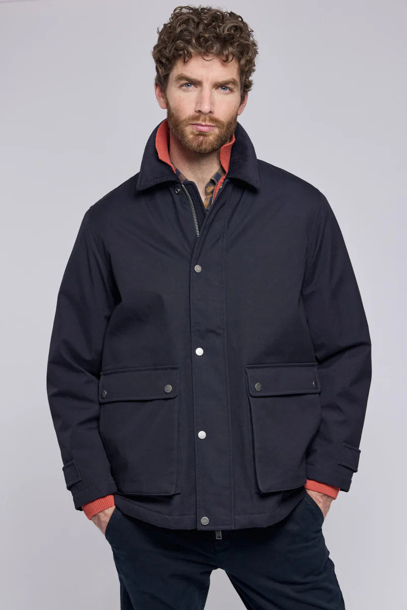Armor Lux Water Repellent Quilted Jacket - Rich Navy