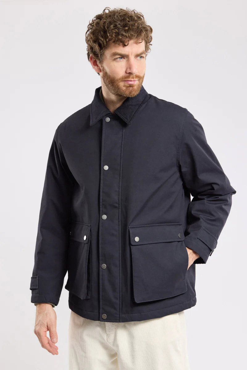 Armor Lux Water Repellent Quilted Jacket - Rich Navy