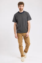 Armour Lux Heritage Striped Organic Cotton T-Shirt - Marine Deep/Chimera