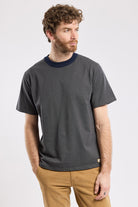 Armour Lux Heritage Striped Organic Cotton T-Shirt - Marine Deep/Chimera