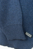 Baileys Quarter Zip Cotton Knit Sweatshirt - Dark Denim