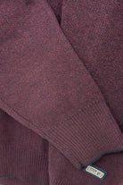 Baileys Quarter Zip Cotton Knit Sweatshirt - Deep Mauve