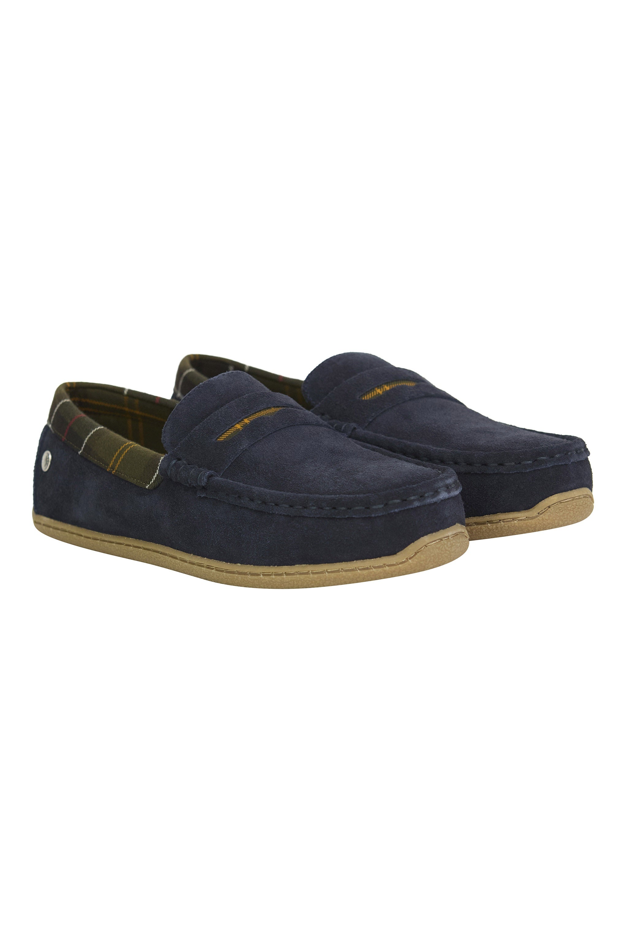 Barbour Albert Slipper - Navy Suede