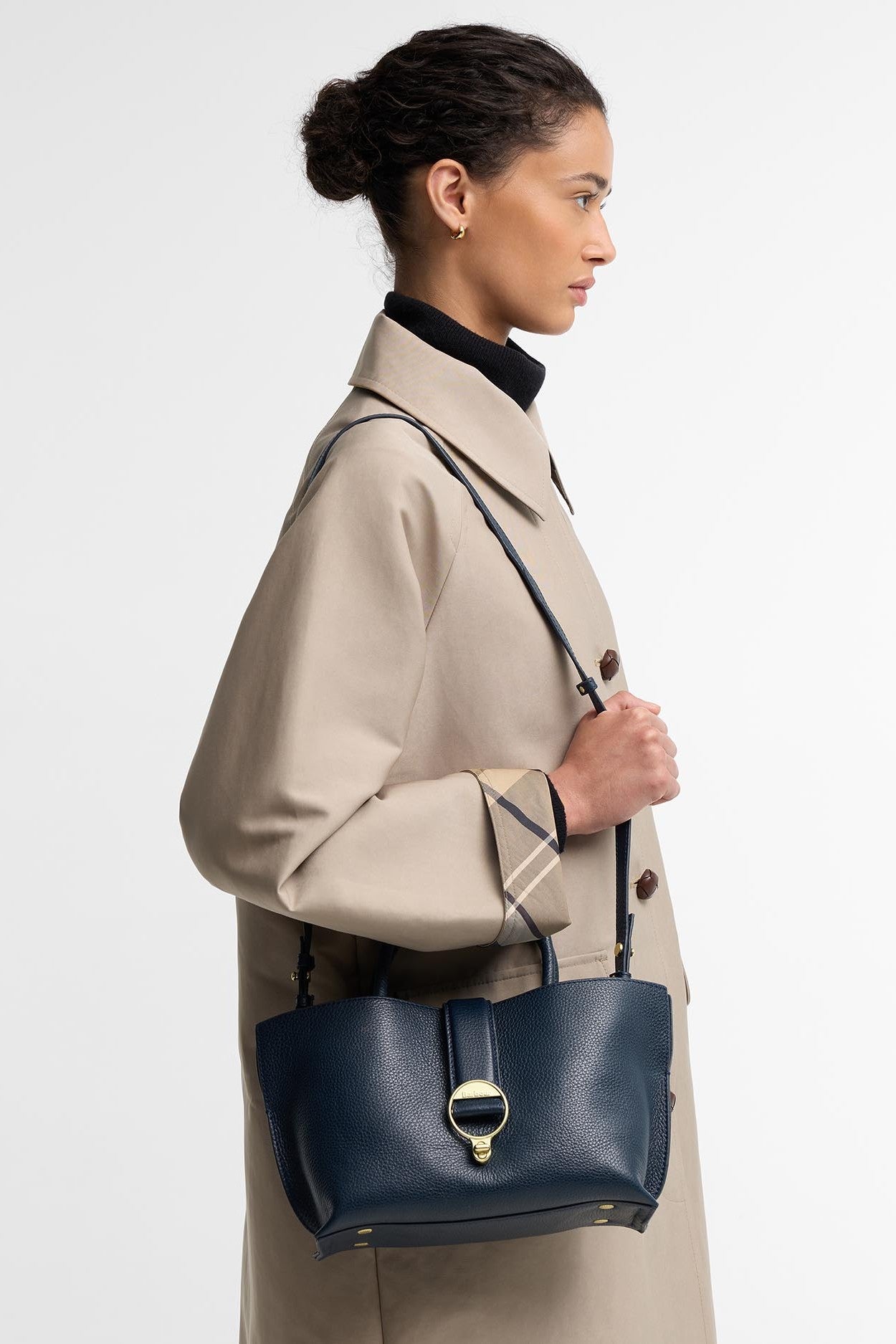 Barbour Alder Mini Leather Bag - Navy LBA0547_NY71_OS