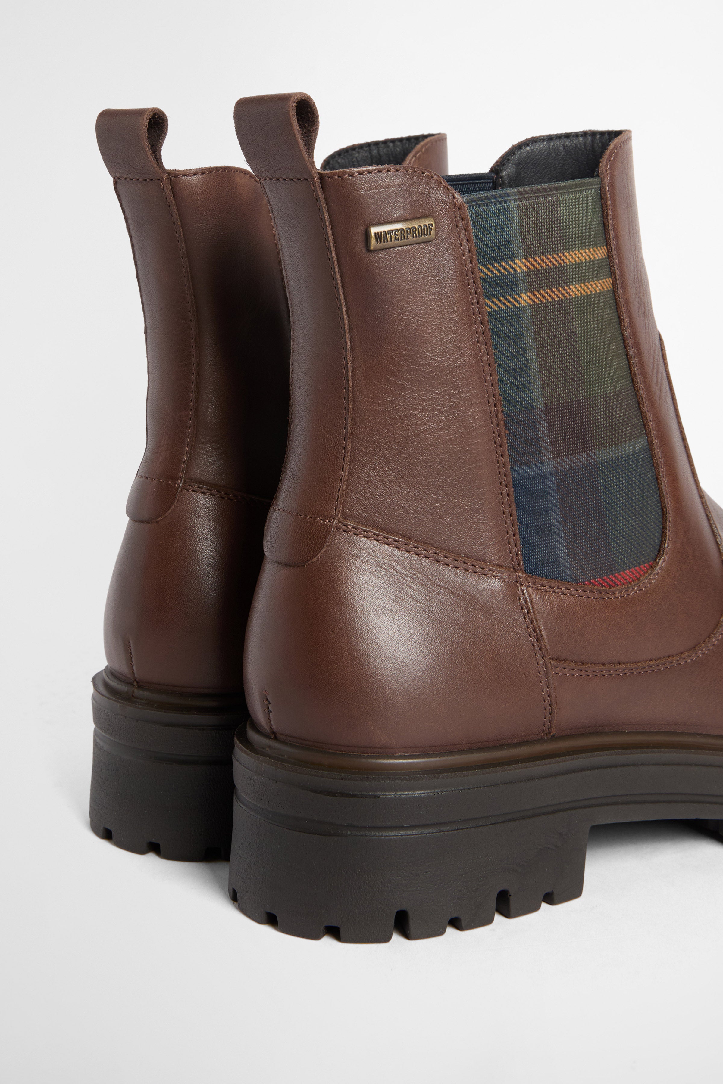 Barbour Amberley Waterproof Chelsea Boot - Dark Tan Leather