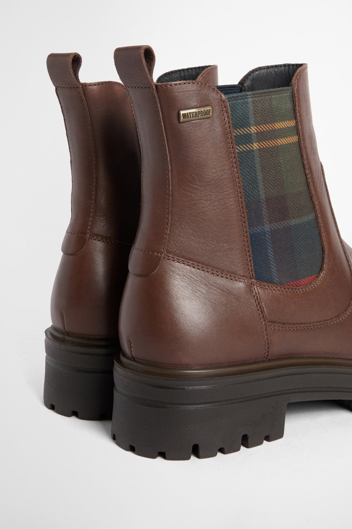 Barbour Amberley Waterproof Chelsea Boot - Dark Tan Leather