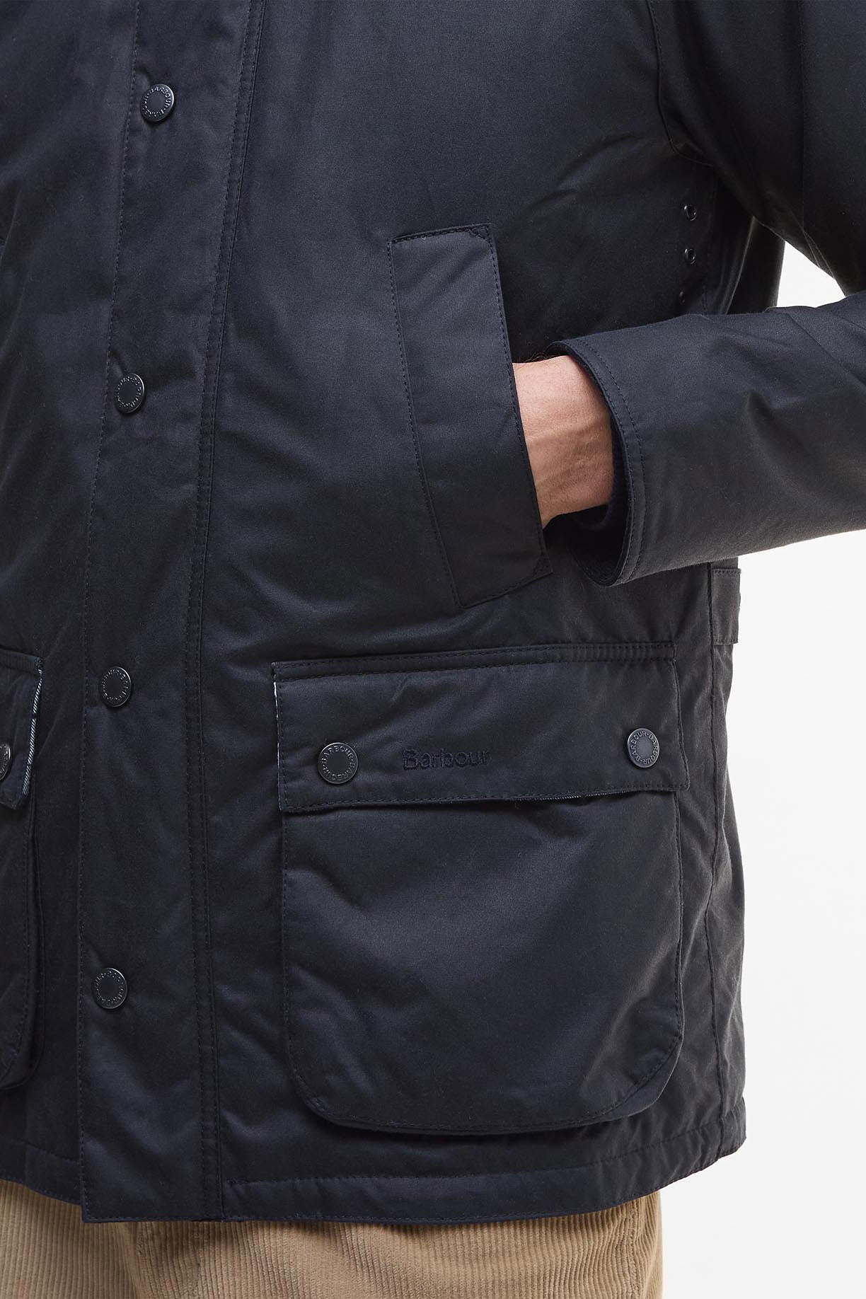 Barbour Ambleside Waxed Jacket - Navy