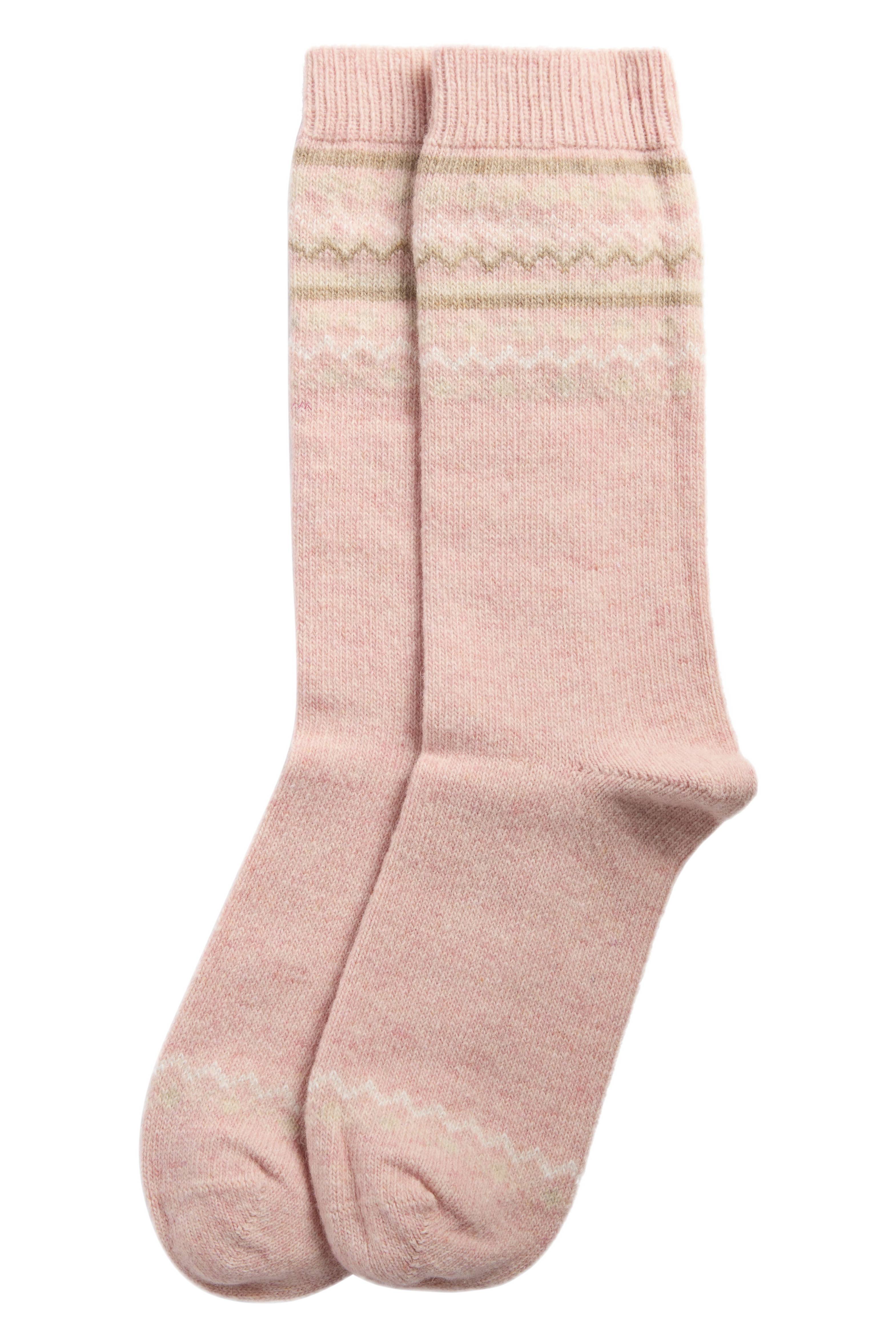 Barbour Anaise Fair Isle Socks - Pink