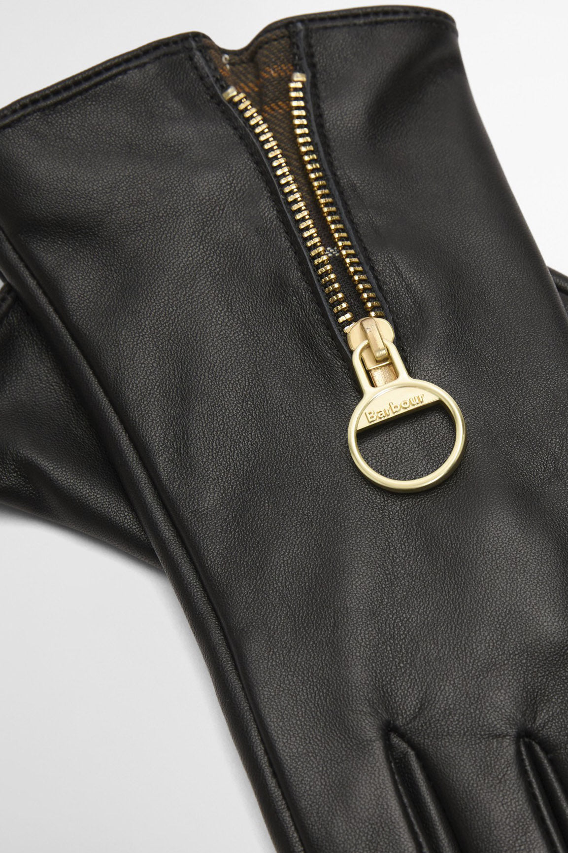 Barbour Arlene Leather Gloves - Black/Classic