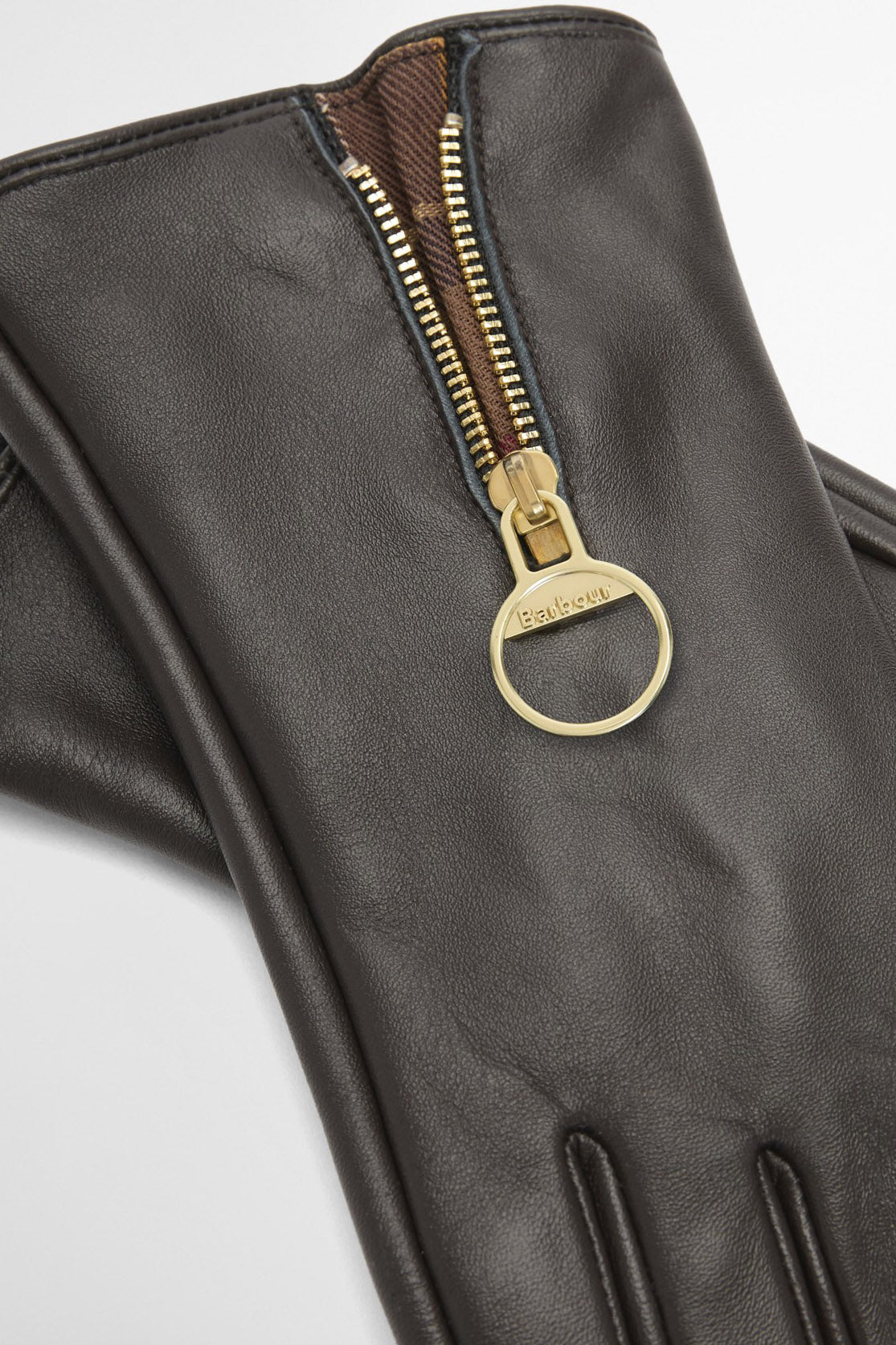 Barbour Arlene Leather Gloves - Brown/Muted