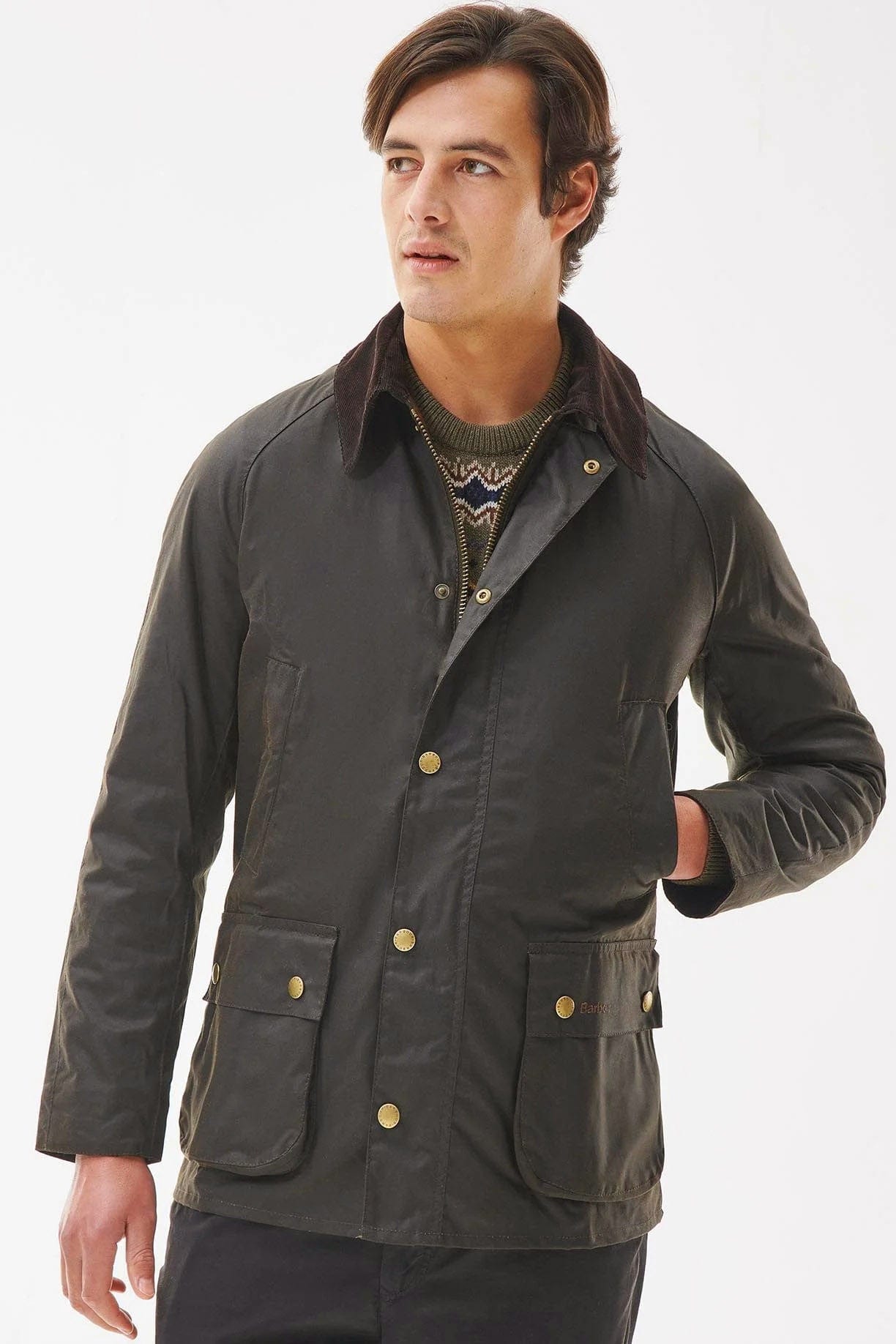 Barbour Ashby Wax Jacket - Olive – Potters of Buxton