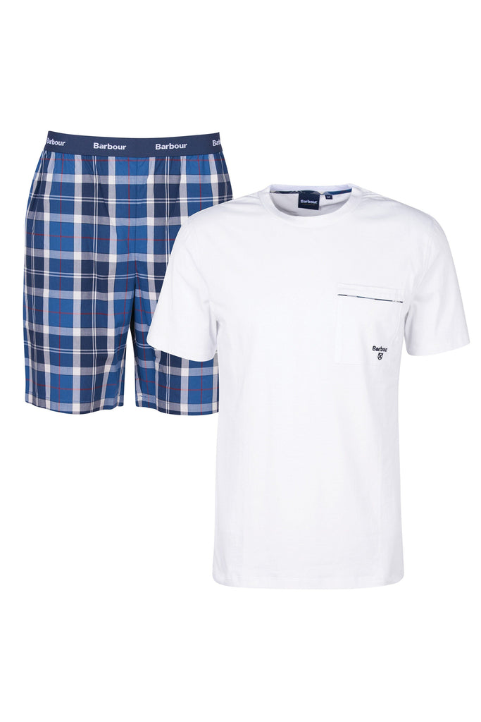 Barbour Bailes Short Sleeve Pyjama Set - Summer Navy Tartan